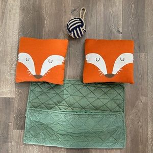 Target Lot. Pillows, pillow sheet, and hanging ball accessory